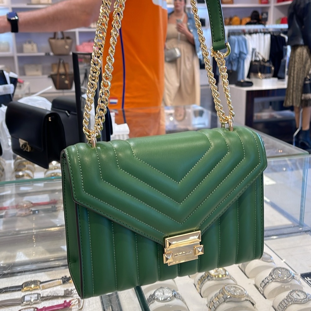 Michael Kors Whitney Medium Flap Chain Shoulder Bag 
Fern Green 
NWT - Picture 5 of 16